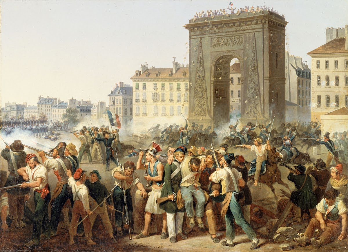 Combat de la porte Saint Denis 28 juillet 1830 1830