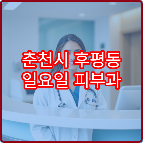 춘천시 후평동 일요일 피부과 주말 진료 안내
