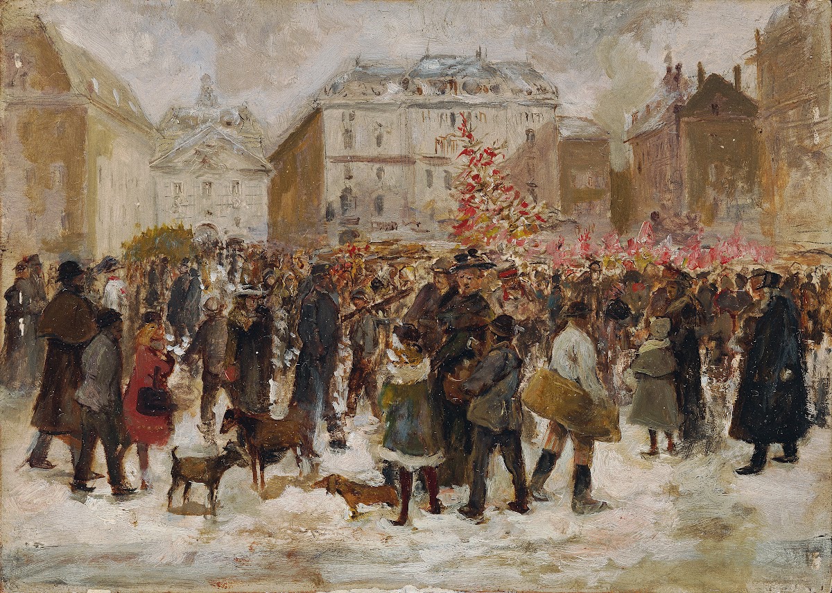 Weihnachtsmarkt am Hof in Wien 1883