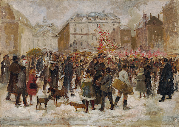 Weihnachtsmarkt am Hof in Wien 1883