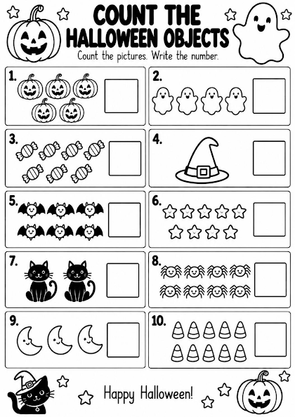 Count the Halloween Objects