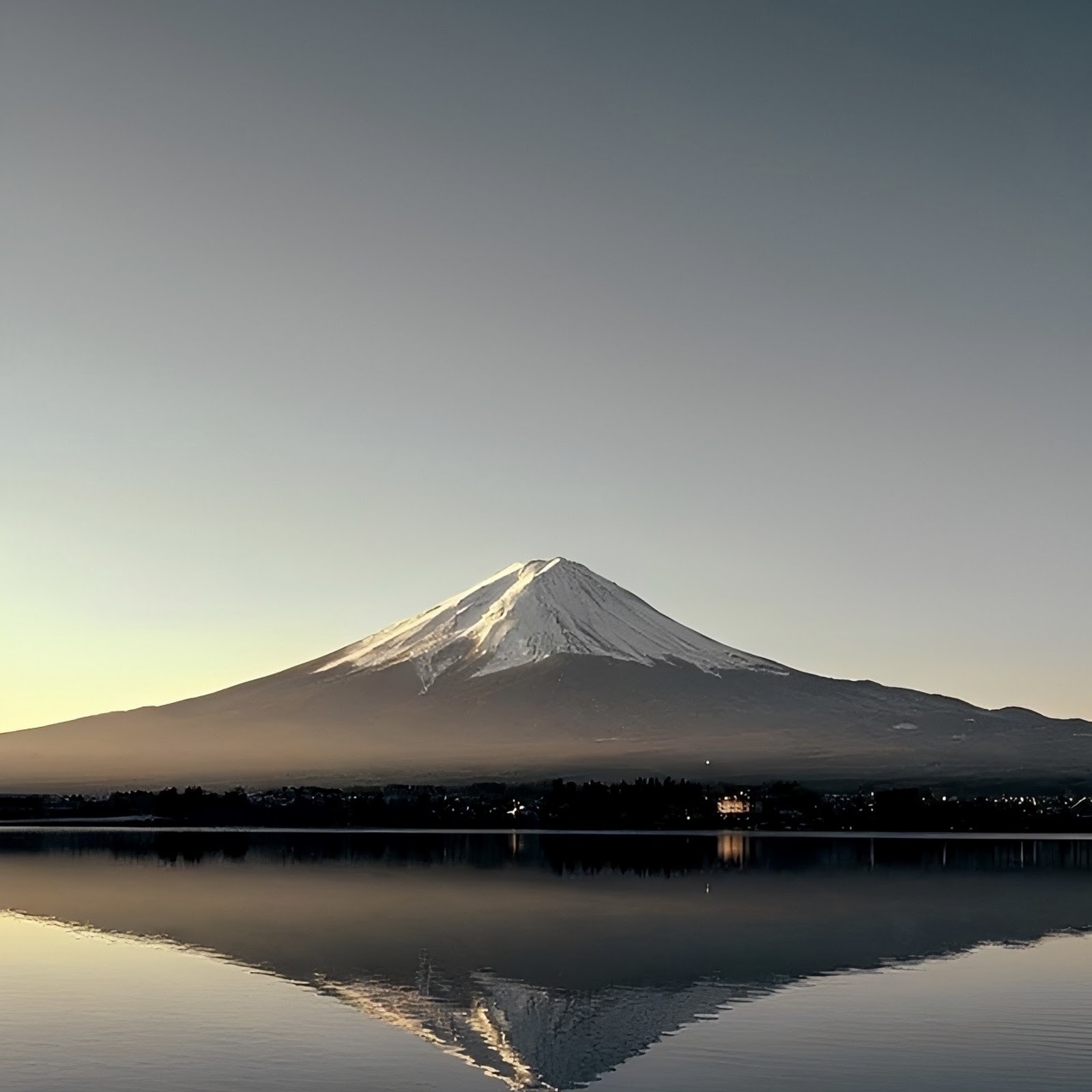 Download Mount Fuji Reflection At Dawn Full HD iPhone