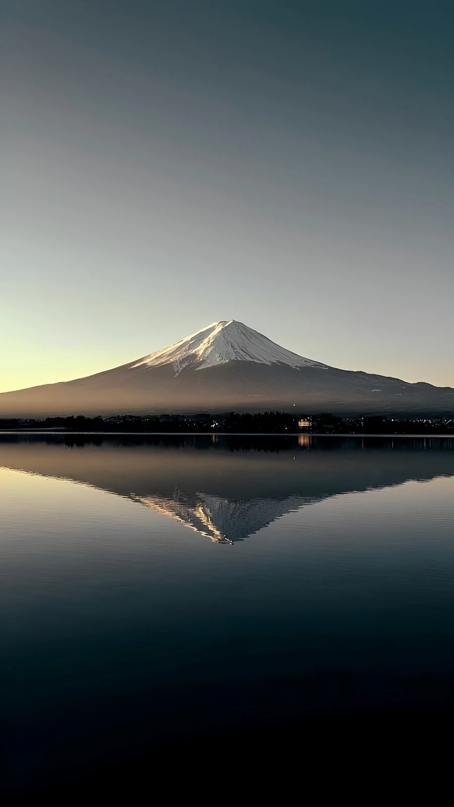 Mount Fuji Reflection At Dawn - Landscape Photography Full HD iPhone Wallpaper (1286x2286)