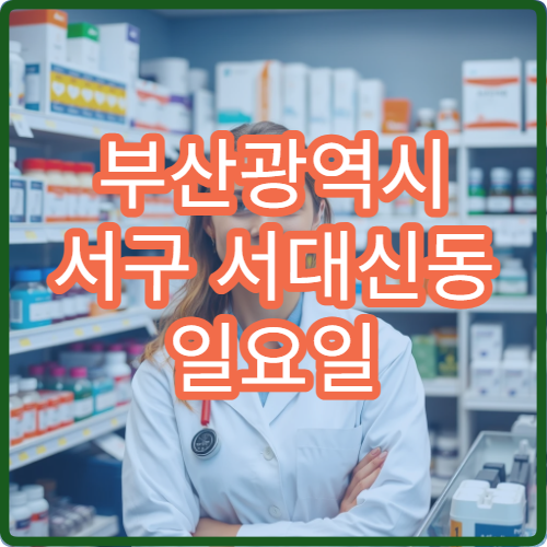 부산광역시 서구 서대신동 일요일 영업 약국 위치