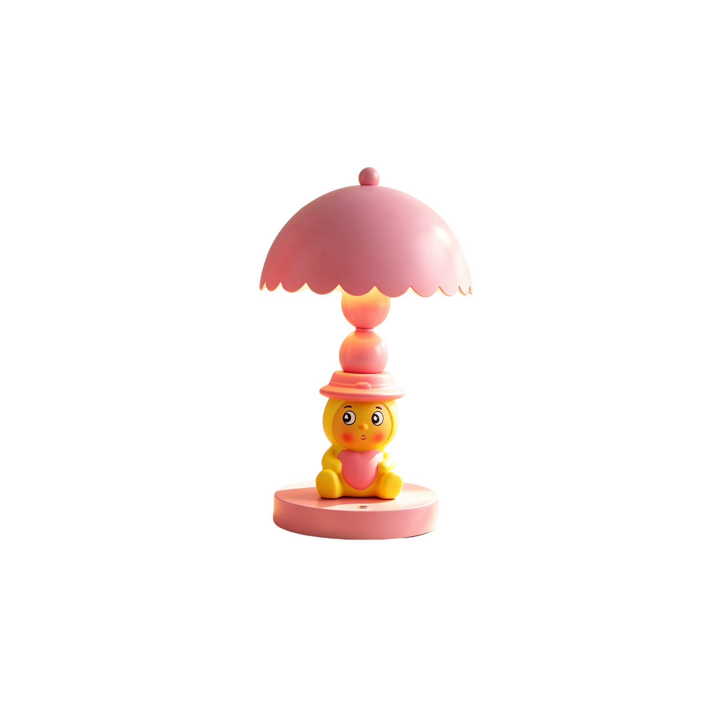Cartoon table lamp with hat, children's room