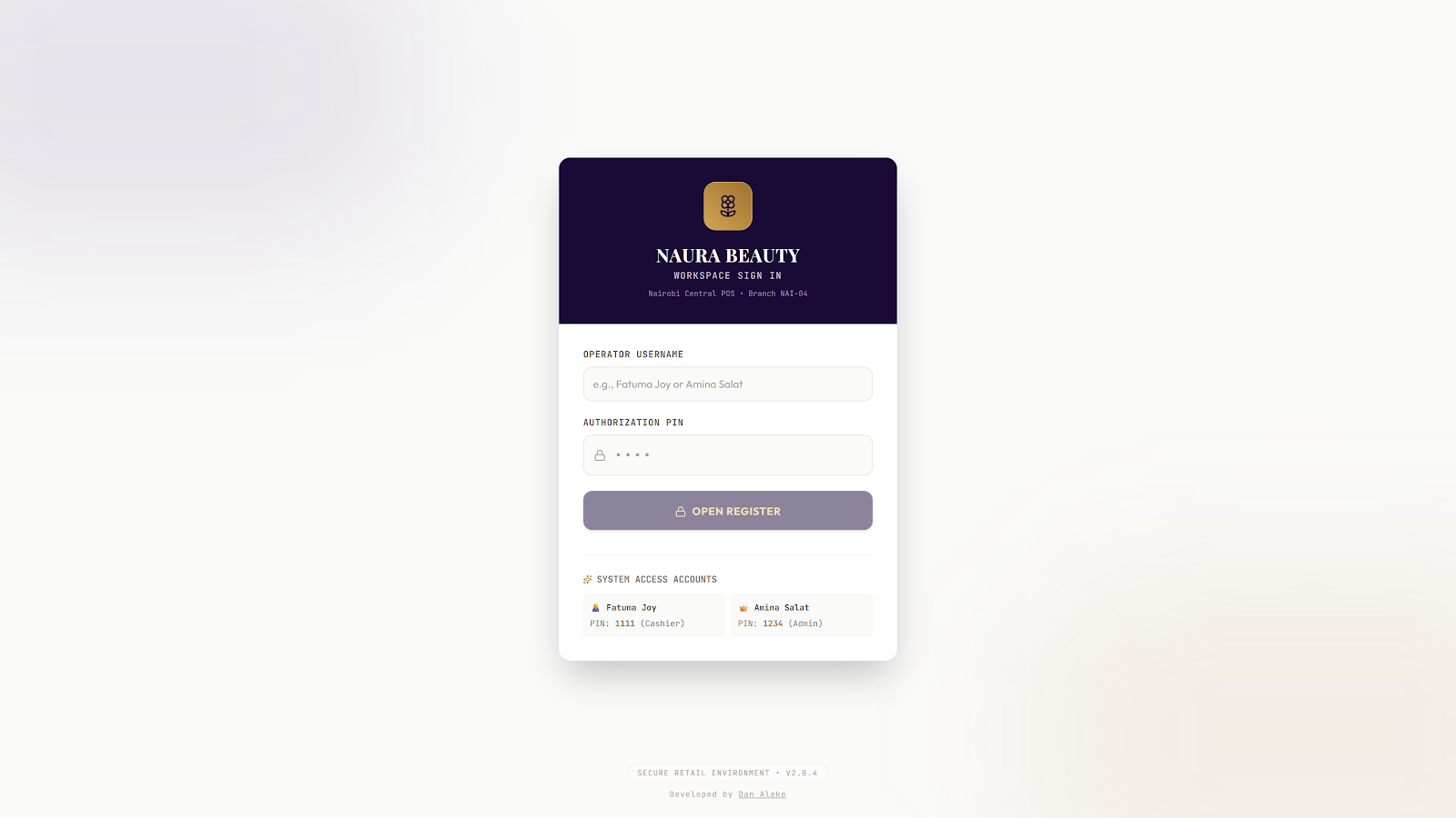 Beauty Boutique POS Project
