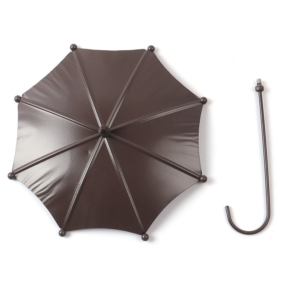 Iron birdbath in umbrella shape