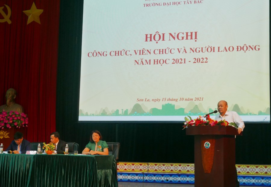 Hội nghị cán bộ, công chức, viên chức và người lao động  Trường Đại học Tây Bắc năm học 2021 - 2022