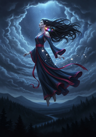 Celestial Being in Night Sky