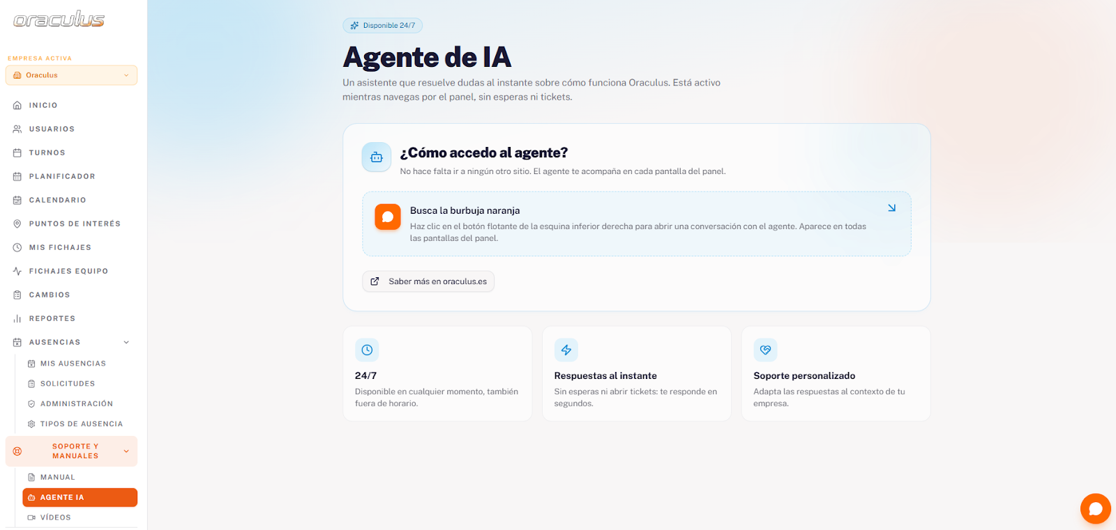 Agente de inteligencia artificial de Oraculus