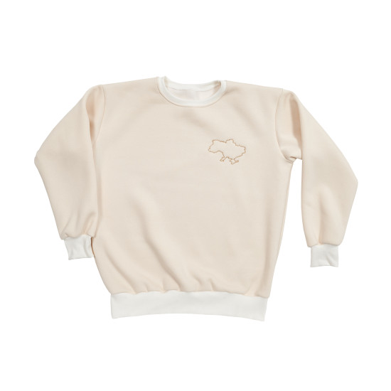 Свитшот женский Twins утепленный с вышивкой экрю M