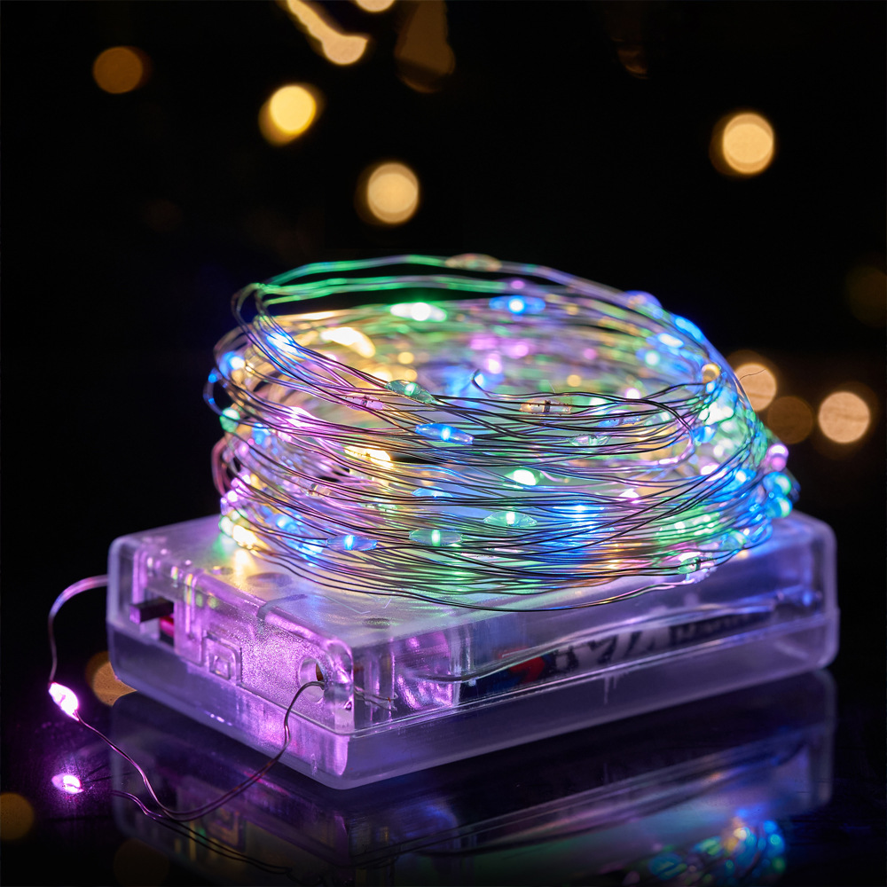 LED-Kupferdraht-Lichterkette mit Batteriebox