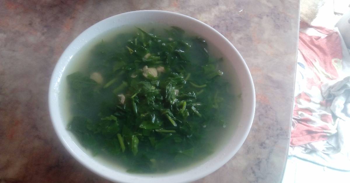 Canh ngao nấu mồng tơi