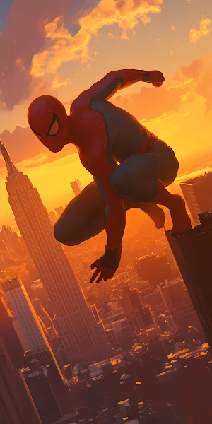 Spider-Man, Superhero, New York City, Marvel 4K iPhone Wallpaper Background