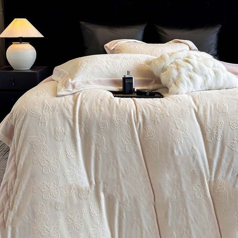 Milk Fiber Fleece Bedding Set, Winter, Antistatic