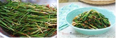 Xát nhẹ gia vị vào lá hẹ. Rồi để như vậy từ 2-3 giờ ở nhiệt độ phòng. Cho kim chi lá hẹ vào lọ rồi cất vào tủ lạnh.