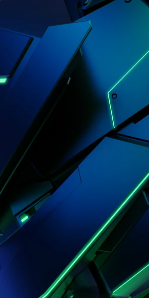 Razer, Geometric, Abstract, Futuristic, Neon 2K iPhone Wallpaper Background