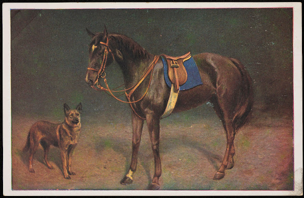 Horse and dog 20th century
