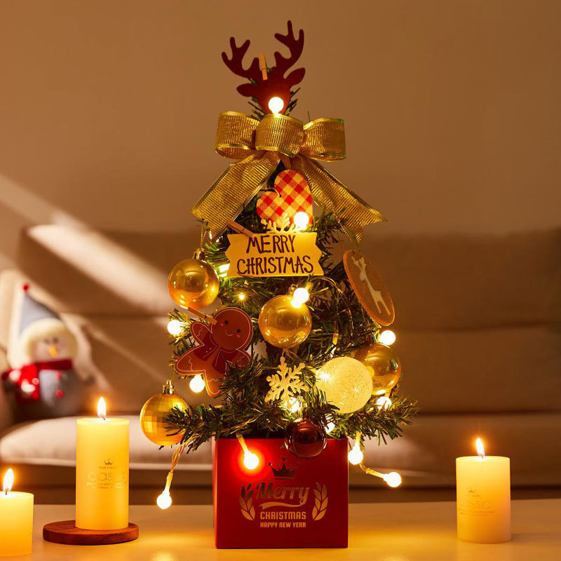 Decorative Tabletop Christmas Tree with Lights, 45 cm