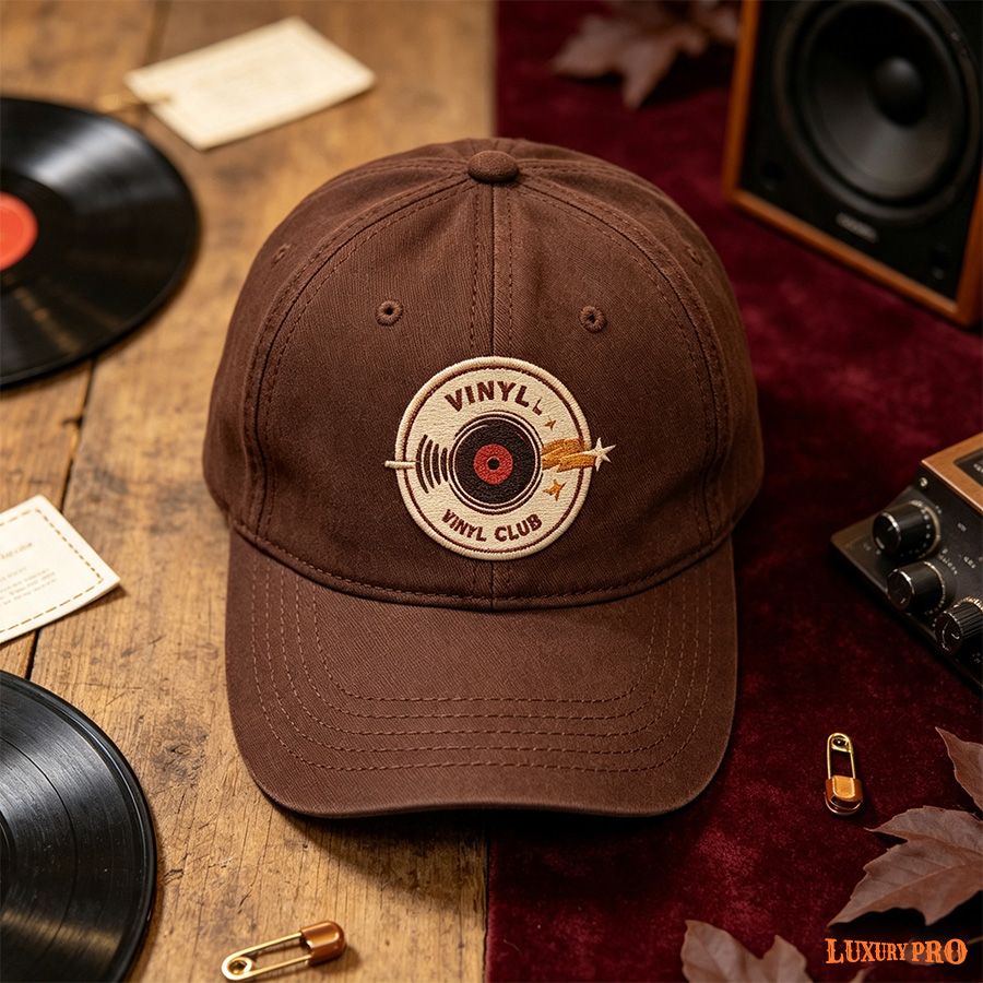 3D Embroidered Baseball Cap With Fabric Strap & Slide Buckle