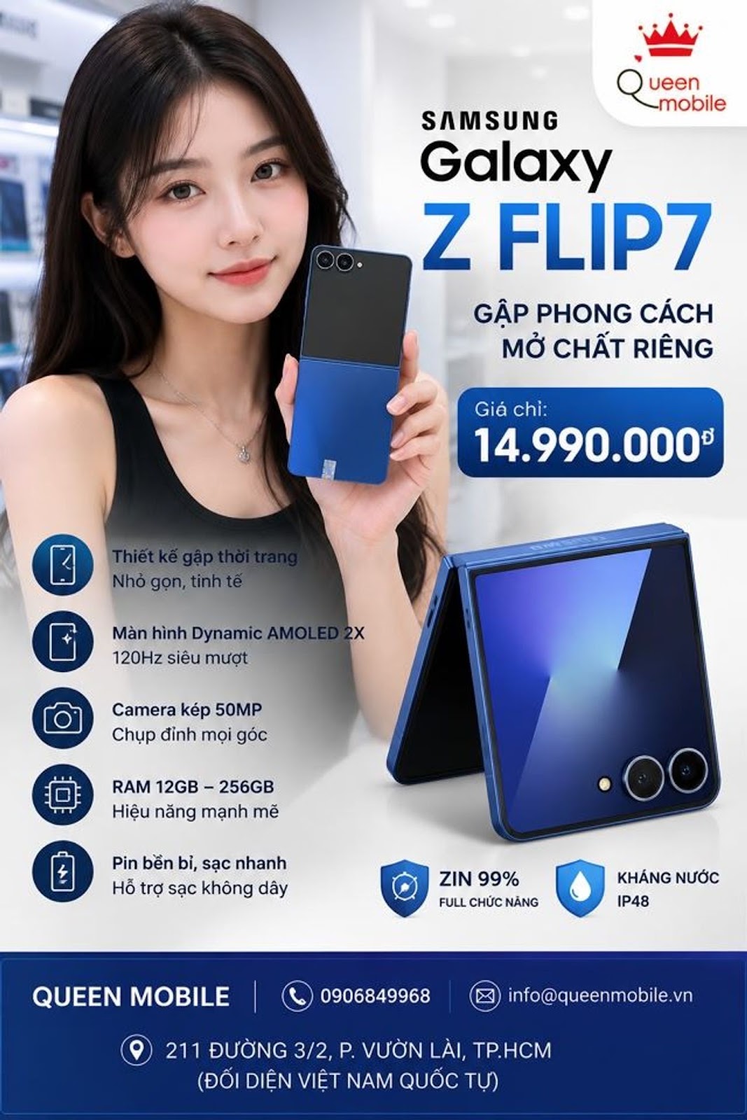 Samsung Galaxy Z Flip7 5G 12GB/256GB Zin 99% Full chức năng 
#Samsung #GalaxyZFl...
