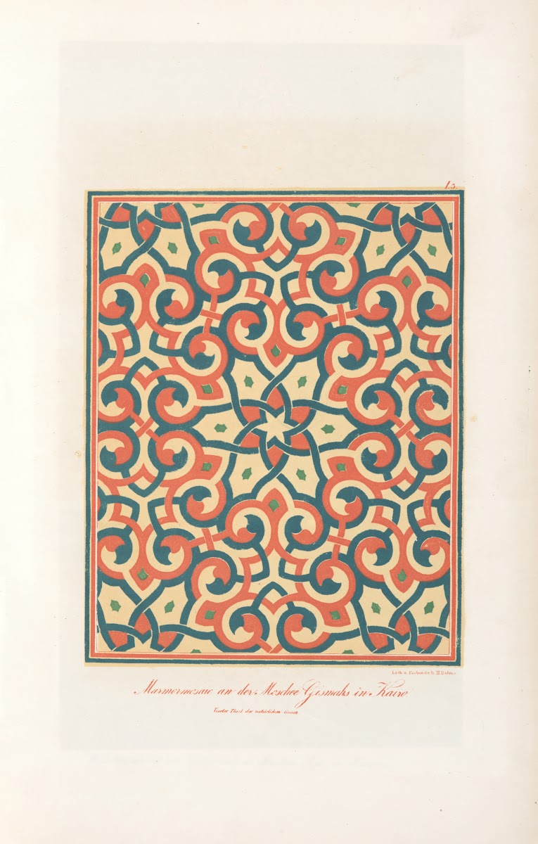 Marmormosaik an der Mosehee Gismahs zu Kairo 1842