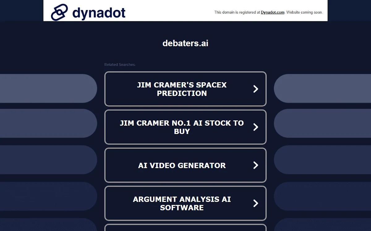 Captura de Debaters.ai