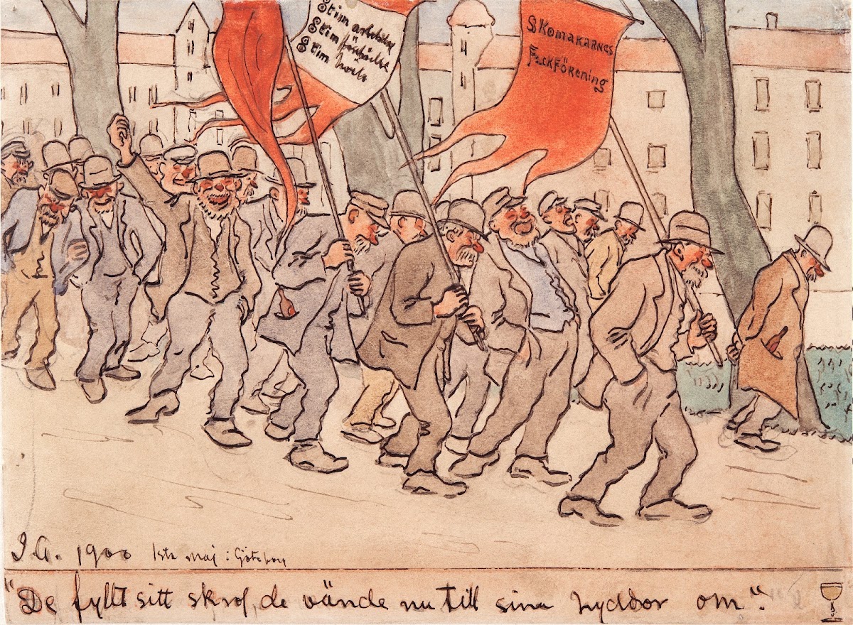 De fyllt sitt skrof de vände nu till sina hyddor om 1902