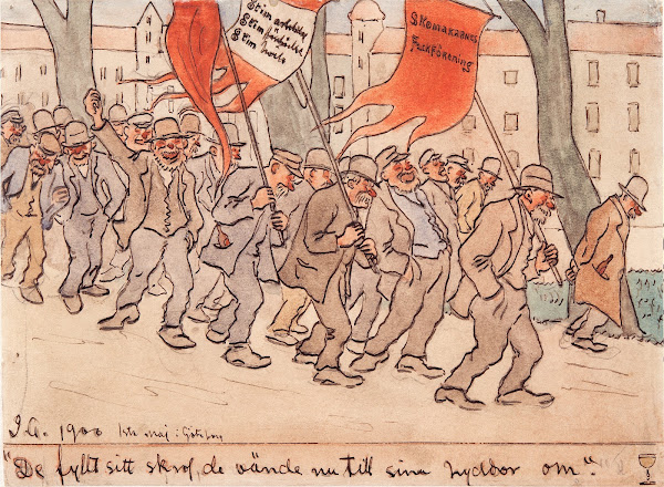 De fyllt sitt skrof de vände nu till sina hyddor om 1902