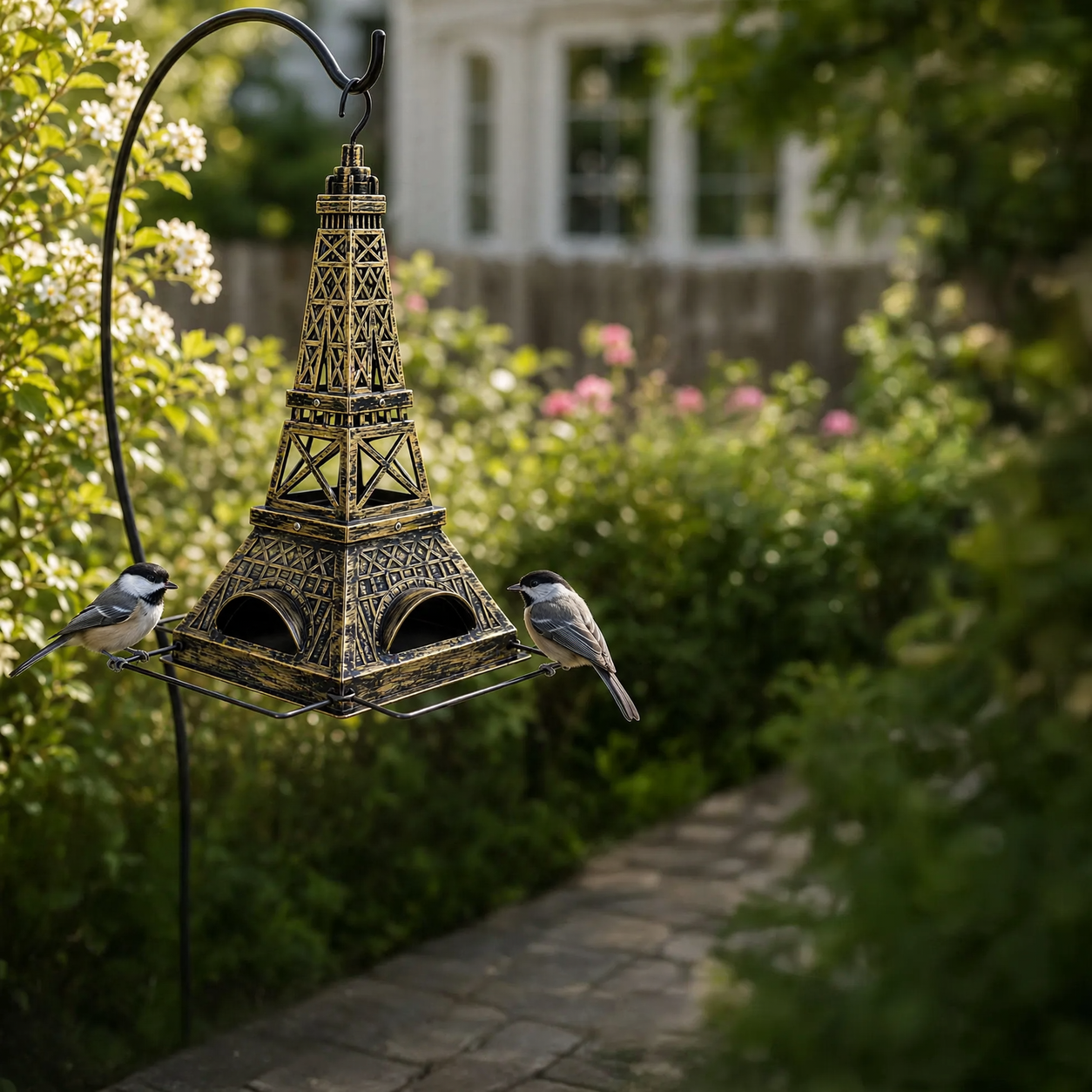 Eiffel Tower Birdhouse as Decoration
