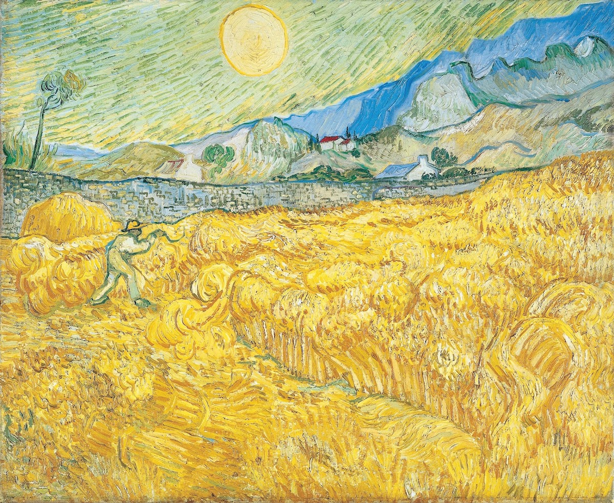 Wheat Field Behind Saint Paul Hospital with a Reaper 1889