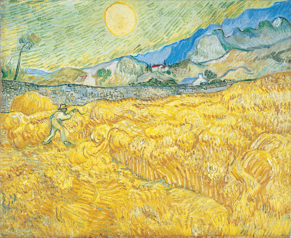 Wheat Field Behind Saint Paul Hospital with a Reaper 1889