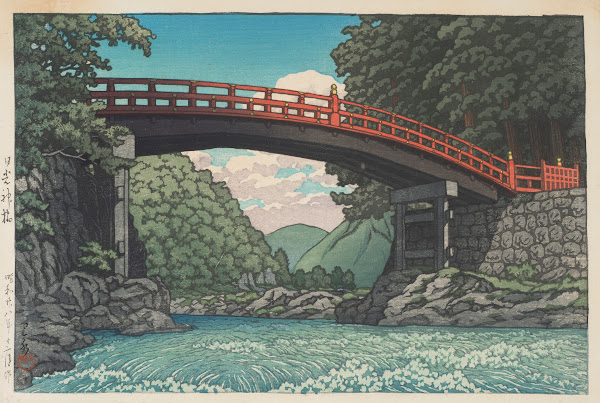 Nikko shinkyo Sacred Bridge Nikko 1953