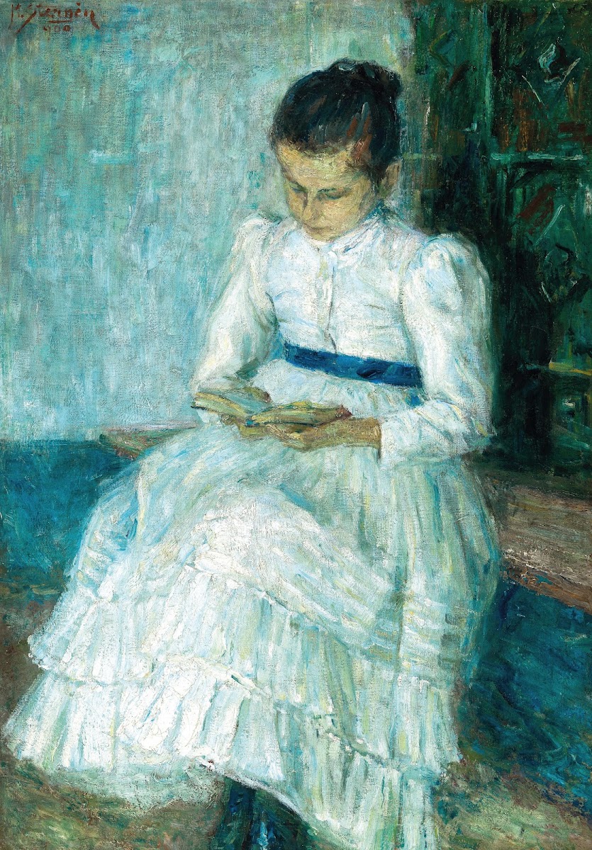 A Girl Reading 1900