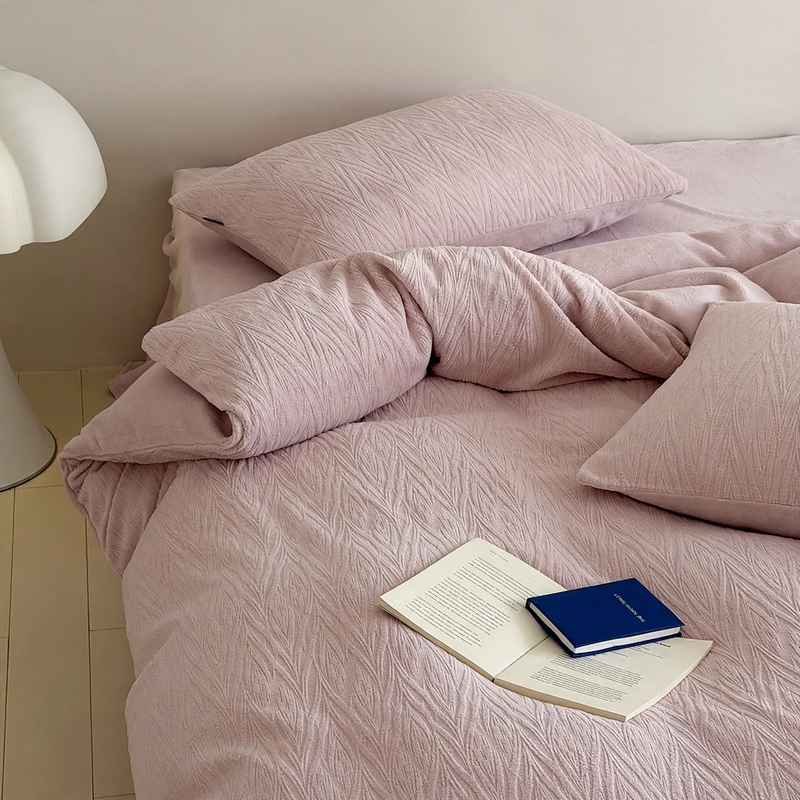 Milk fiber bedding, 4-piece, thickened, autumn/winter