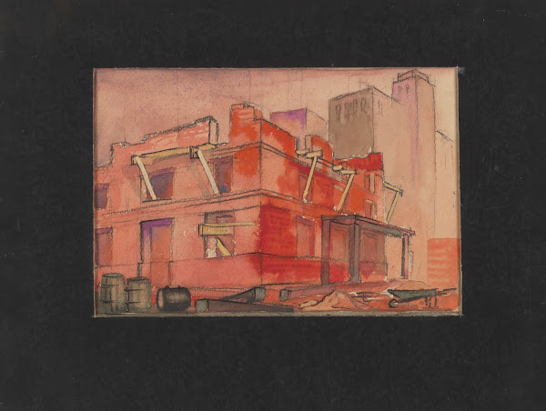 Dilapidated Building In Pink Sunset Hues 1934 1943