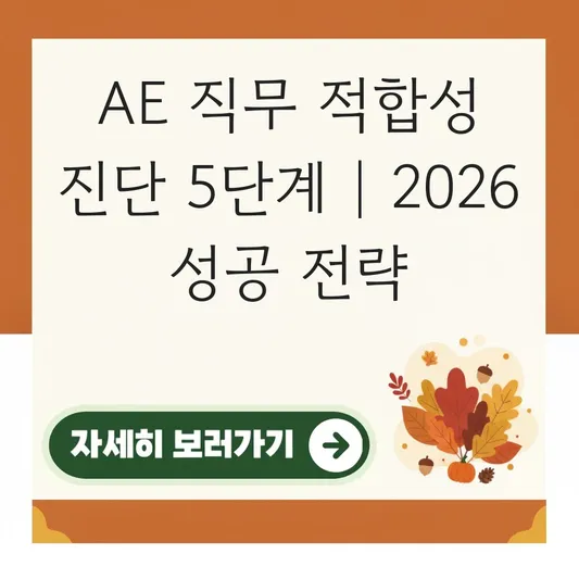 AE 직무 적합성 진단 방법 알아보기