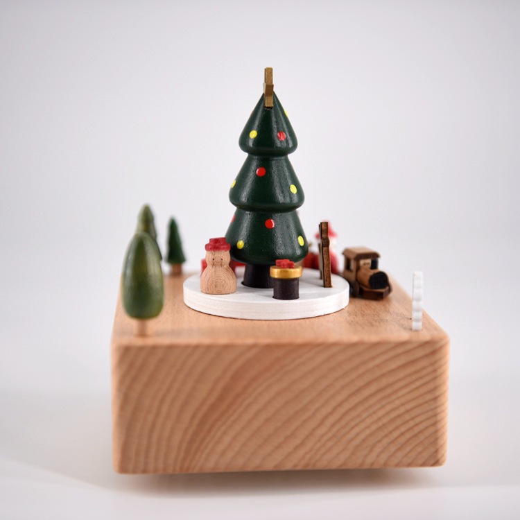 Music box made of beech wood