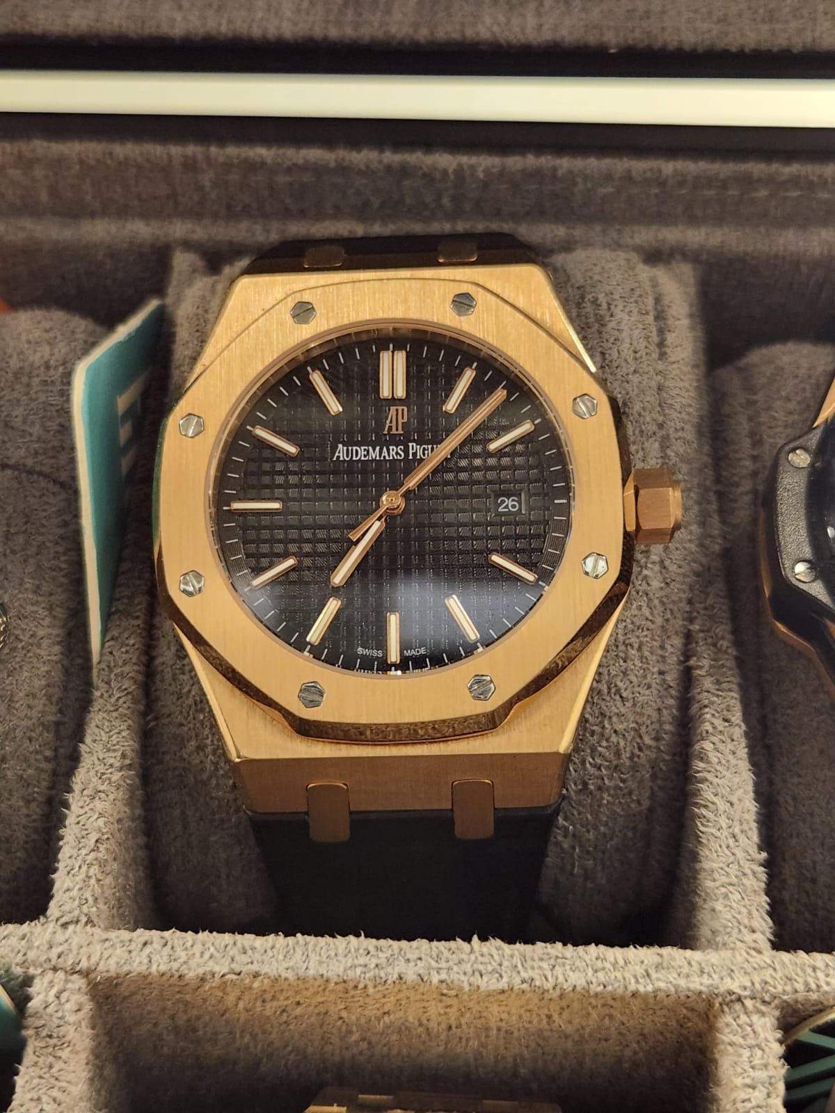 AP Royal Oak Selfwinding Rose Gold Black Dial 41mm (Euro)