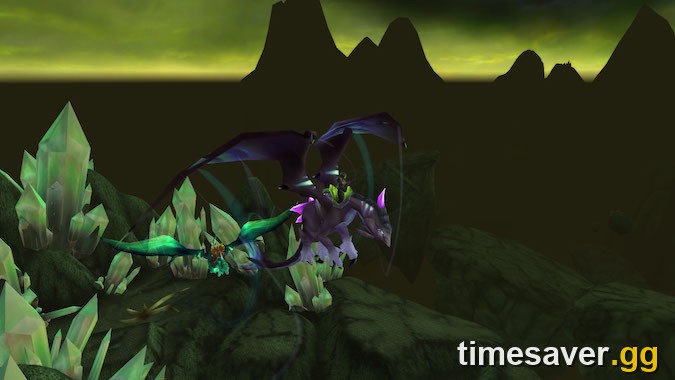 A Netherwing drake mount — a signature Phase 3 reward and gold sink in Shadowmoon Valley.