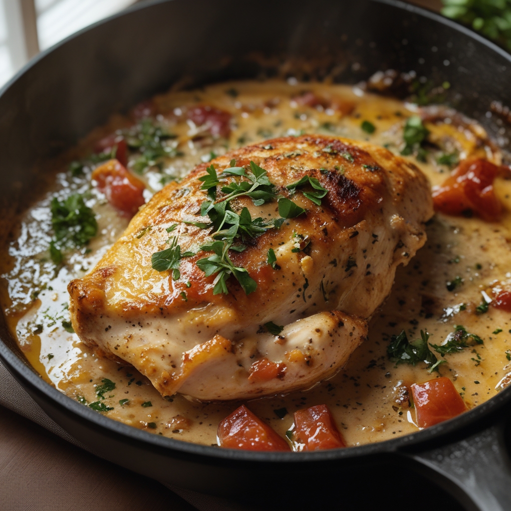 Creamy Tuscan Chicken Skillet – Easy Homemade Dinner Recipe finished
