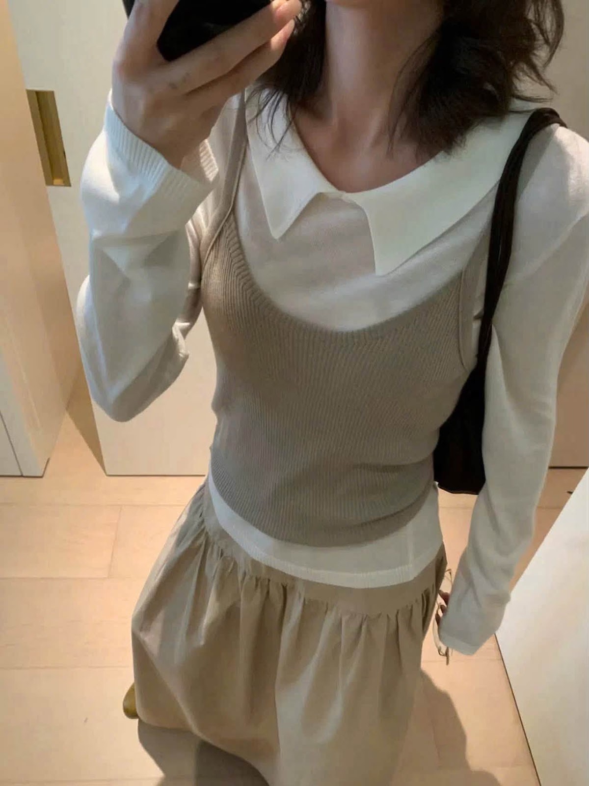 Set áo 2 dây kèm áo polo dài tay XONXEN SHOP 5631