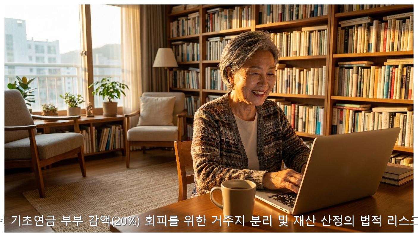 2026년 기초연금 부부 감액(20%) 회피를 위한 거주지 분리 및 재산 산정의 법적 리스크 분석 핵심 안내 및 분석 인포그래픽 (8)