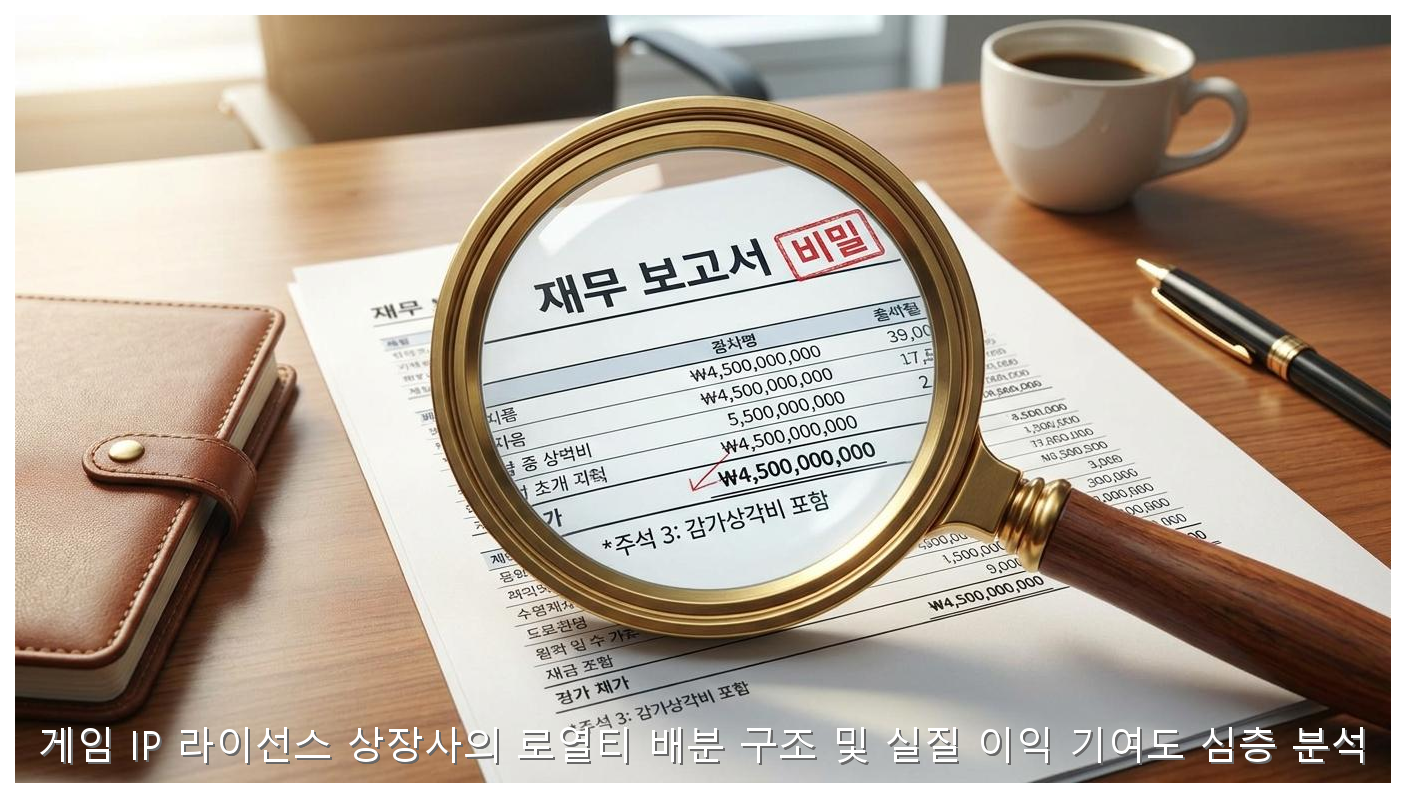 게임 IP 라이선스 상장사의 로열티 배분 구조 및 실질 이익 기여도 심층 분석 핵심 안내 및 분석 인포그래픽 (8)