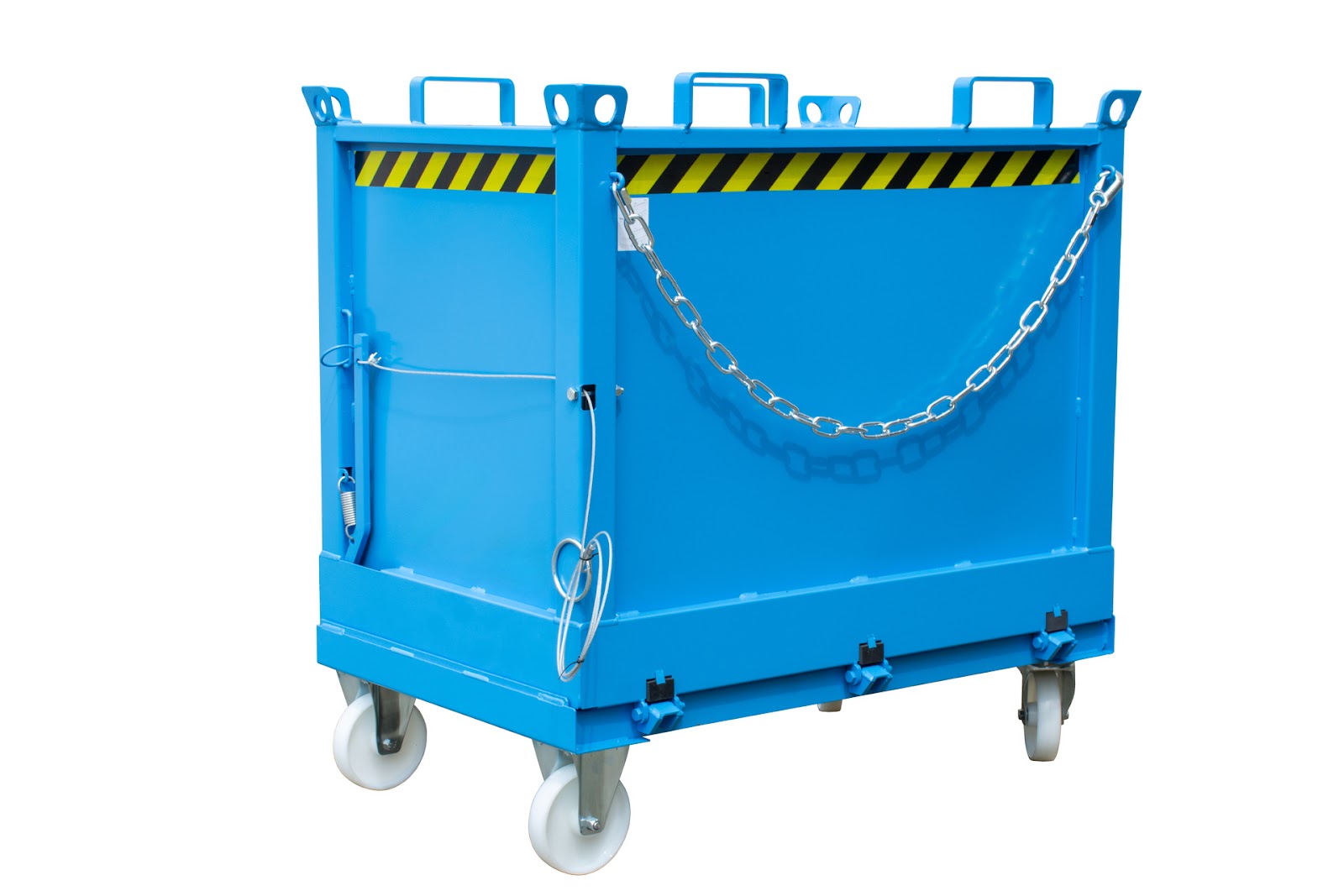 Bodemklepcontainer FB 750, gelakt, Lichtblauw