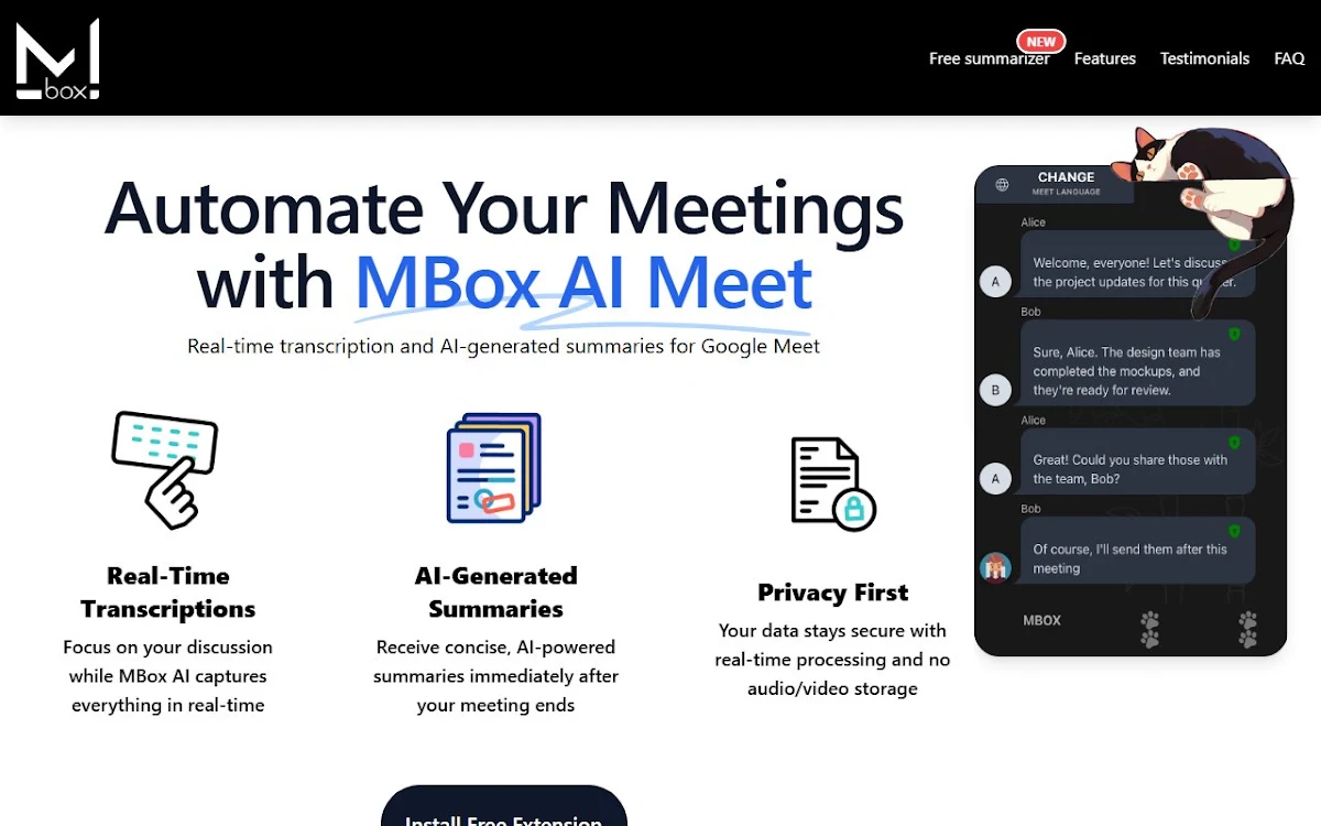 Captura de MBox AI meet