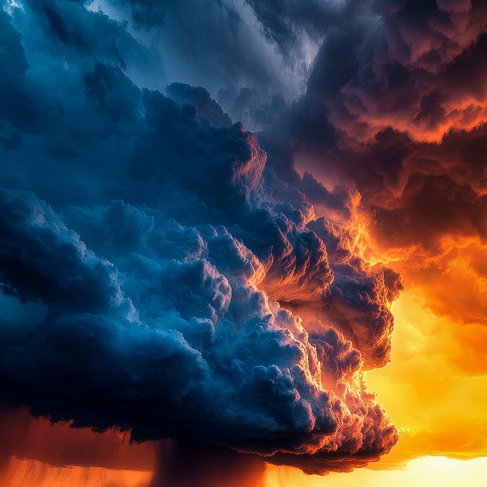 Download Storm, Sunset, Field, Weather Full HD iPhone