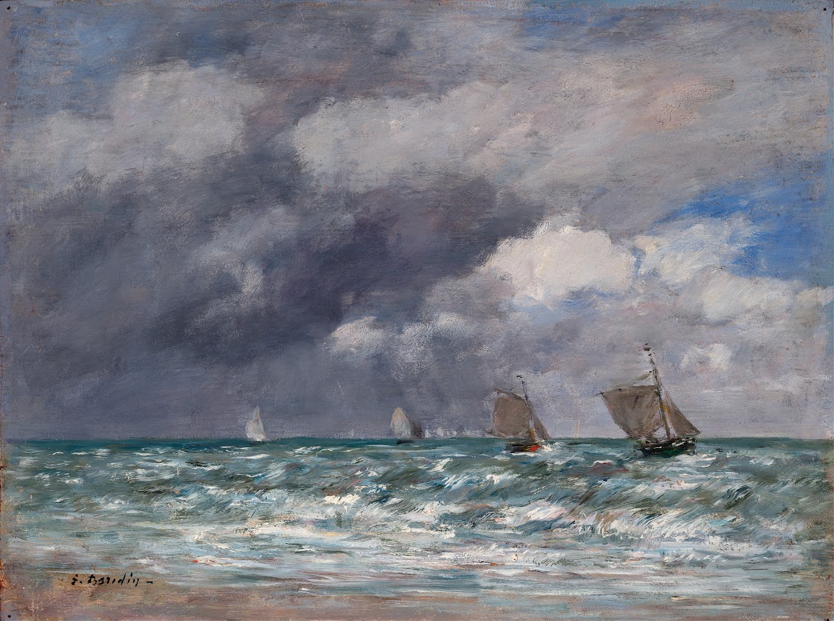 Sailboats nearTrouville ca188590
