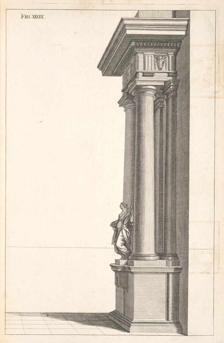A piece of Dorick architecture in perspective 1707