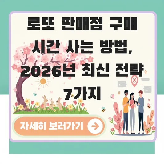 로또 판매점 구매 시간 사는 방법